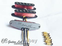 Red Hot Stratocaster Pickups Set Fit Fender 7k Alnico2 Handwound Bb Guitar Lab