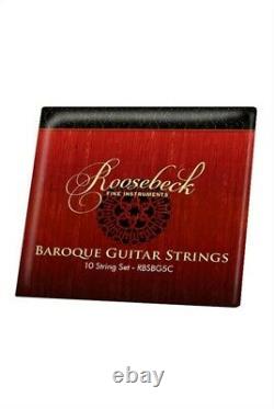 Roosebeck Baroque Acoustique Guitare 5-cours Avec Gig Bag + Ensemble De Cordes