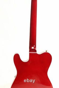 Rouge Couleur Electric Guitare F Trou Semi Hollow Corps Or Hardware Set En Joint