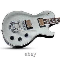 Schecter Solo-6b Vintage Electric Guitar, Rosewood Fretboard, Silver Sparkle
