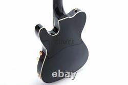 Semi Hollow Body Tl Electric Guitar Gold Hardware Set En Couleur Noire Joint