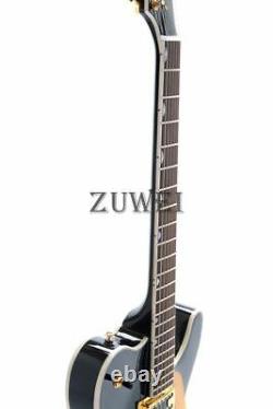Semi Hollow Body Tl Electric Guitar Gold Hardware Set In Joint Black Color
