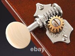 Set De Tuner De Guitare Waverly #4065, Peghead Solide, Nickel, Bouton Ovale Ovoïde Vintage