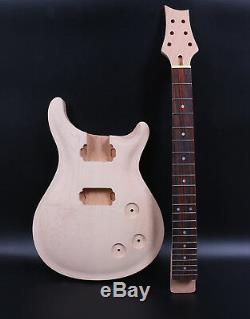 Set Guitare Électrique Diy Corps + Cou Guitare Acajou Unfinished Guitar Kit Projet