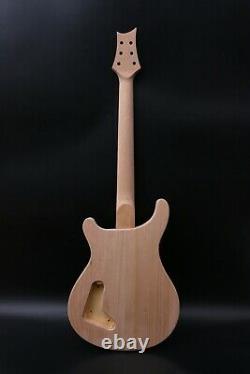 Set Mahogany Guitar Body+neck Maple Fretboard Diy Guitar Kit Quilted Maple