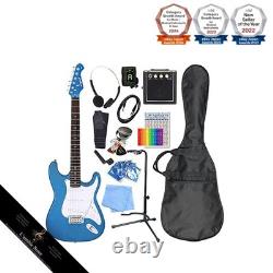 Set de débutant guitare électrique type Stratocaster avec mini ampli 15 pièces Légende