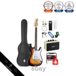 Set de guitare électrique Donner pour débutants avec micros ST SSH, taille complète de 39 pouces