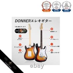 Set de guitare électrique Donner pour débutants avec micros ST SSH, taille complète de 39 pouces