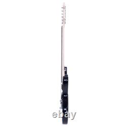 Set de guitare électrique Lightning avec cordon d'alimentation, sangle, sac et médiators noir et bleu