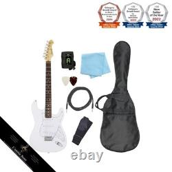 Set de guitare électrique débutant type Stratocaster 7 pièces Legend LST-Z WH