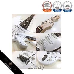 Set de guitare électrique débutant type Stratocaster 7 pièces Legend LST-Z WH