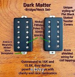Set de micros Manley Pickups Hot Humbucker 'Dark Matter' Alnico 5, Nickel-Silver, 16K, 15K