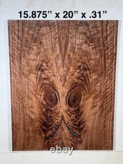 Table de guitare ou bois de dos en noyer noir très figuré, assorti pour luthier