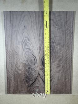 Table de guitare ou bois de dos en noyer noir très figuré, assorti pour luthier
