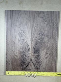 Table de guitare ou bois de dos en noyer noir très figuré, assorti pour luthier
