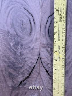Table de guitare ou bois de dos en noyer noir très figuré, assorti pour luthier