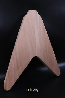 Unfinihed Guitar Body Ahogany Wood Diy Projet De Guitare Flying V Set In Heel Hh