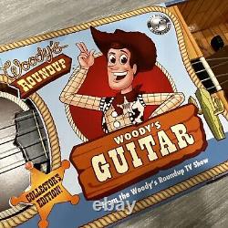 VTG 2010 Toy Story WOODY'S ROUNDUP 20 4 STRING GUITAR COLLECTOR'S EDITION MIB	  
<br/>	<br/>Traduction en français: Édition Collector de la guitare à 4 cordes VTG 2010 Toy Story WOODY'S ROUNDUP 20 MIB