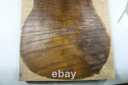 Y461 5a Flame Golden Phoebe Wood Les Paul Guitar/bass Fat Top Set Luthier Supply
